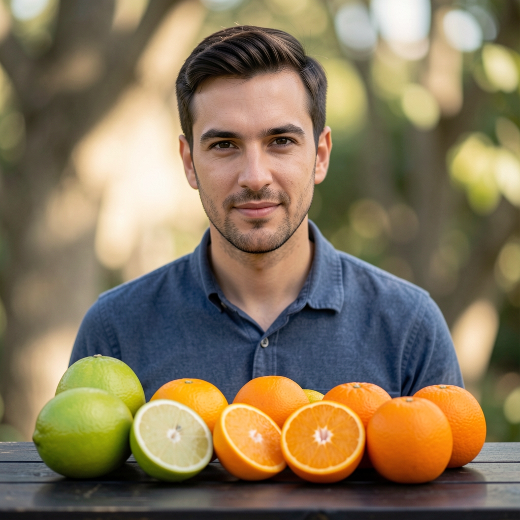 Svježi limun, narandže i mandarine na tamnoj drvnoj dasci sa prirodnom svetlošću koja dolazi s leva